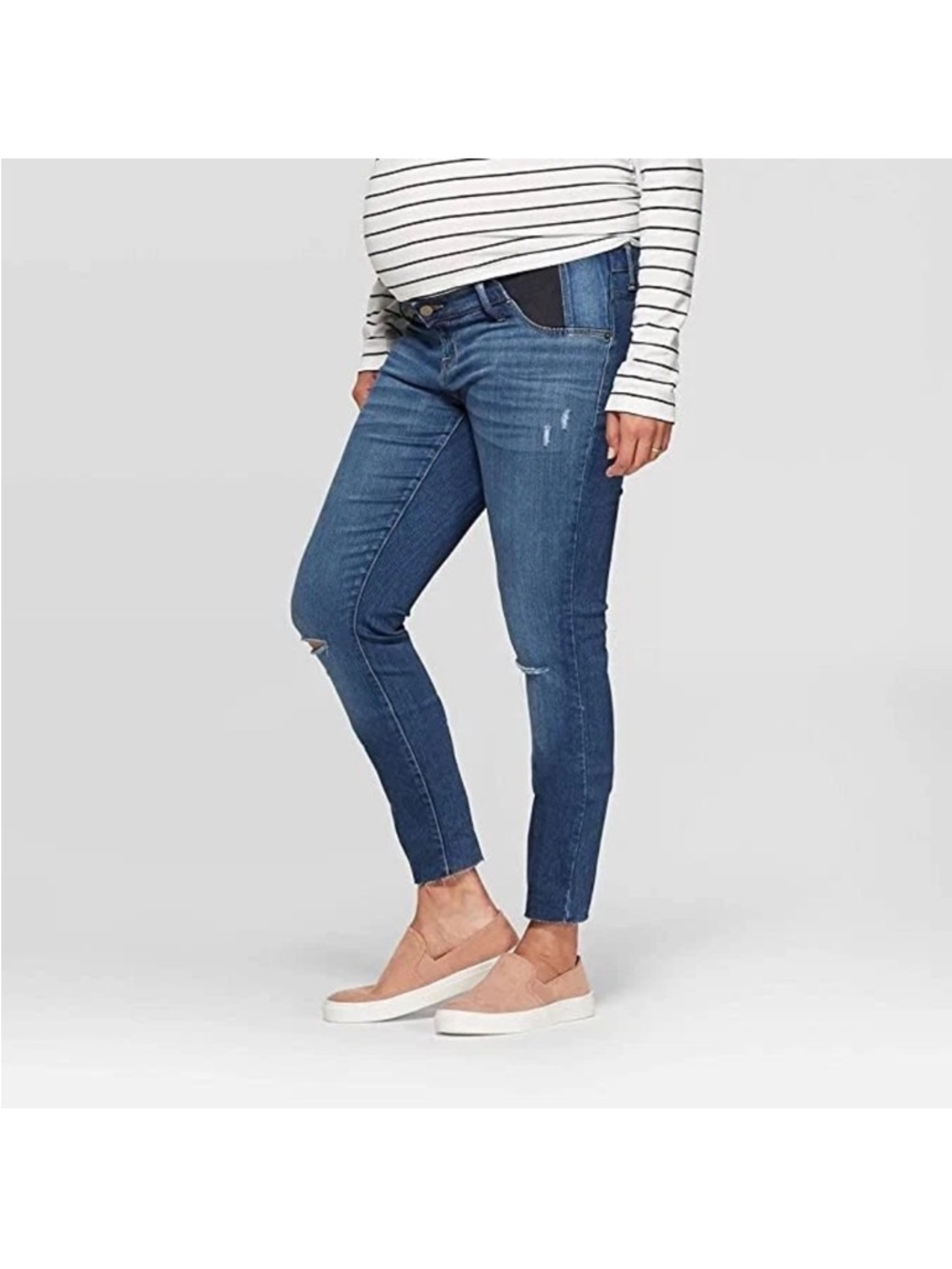Isabel size 6 Maternity Skinny Jeans in Medium Blue